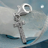 Anhänger, Charm Buchstabe T, Silber 925
