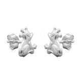 Stecker 8x7mm Kinderohrring Frosch mit Krone glänzend Silber 925