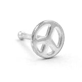 Nasenstecker, PEACE, Kugel, Silber 925