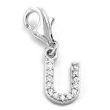 Anhänger, Charm Buchstabe U, Silber 925