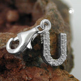 Anhänger, Charm Buchstabe U, Silber 925
