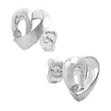 Stecker, Herz mit Zirkonia, Silber 925