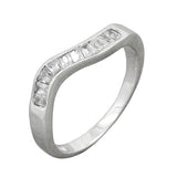 Ring 3,3mm mit 10 Zirkonias glänzend rhodiniert Silber 925 Ringgröße 60