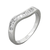 Ring 3,3mm mit 10 Zirkonias glänzend rhodiniert Silber 925 Ringgröße 60