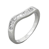 Ring 3,3mm mit 10 Zirkonias glänzend rhodiniert Silber 925 Ringgröße 60
