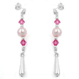Stecker, Hänger, rosa Kegel, 925