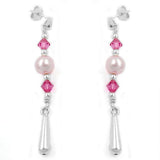Stecker, Hänger, rosa Kegel, 925