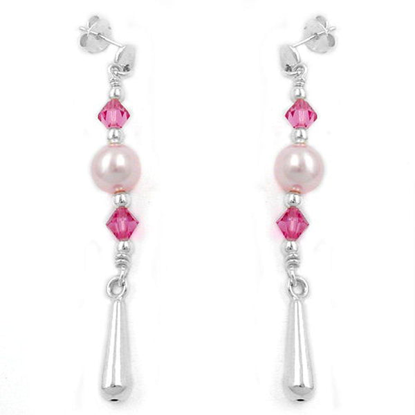 Stecker, Hänger, rosa Kegel, 925