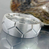 Ring, matt-glänzend Wabenmuster, 925
