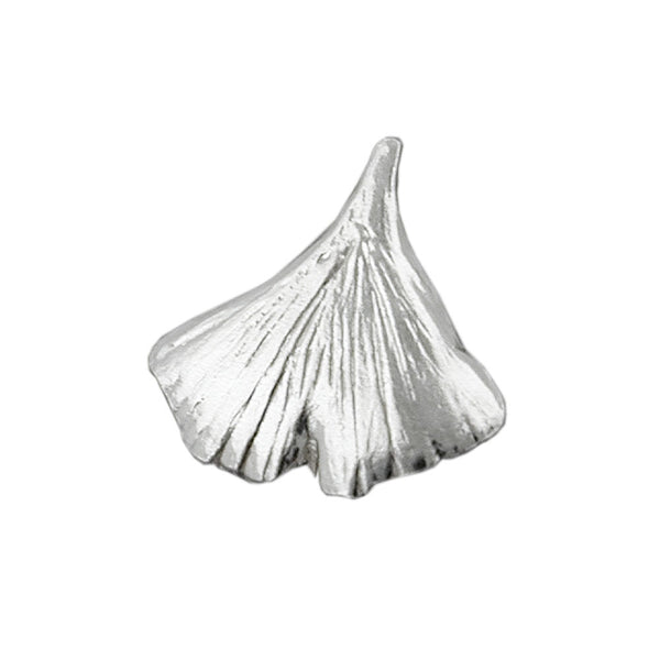 Anhänger 9mm Ginkgoblatt glänzend Silber 925