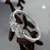 Ring Kinderring Blumen Zirkonias Silber 925 Ringgröße 42