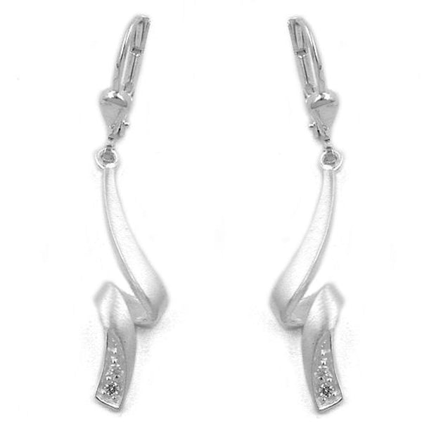 Brisur, Spirale mit Zirkonia, Silber 925