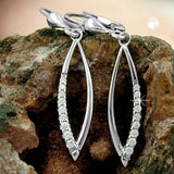 Brisur, Zirkonia, rhodiniert, Silber 925