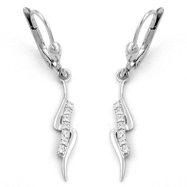 Brisur, Zirkonia, rhodiniert, Silber 925
