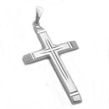 Anhänger, Kreuz diamantiert, Silber 925