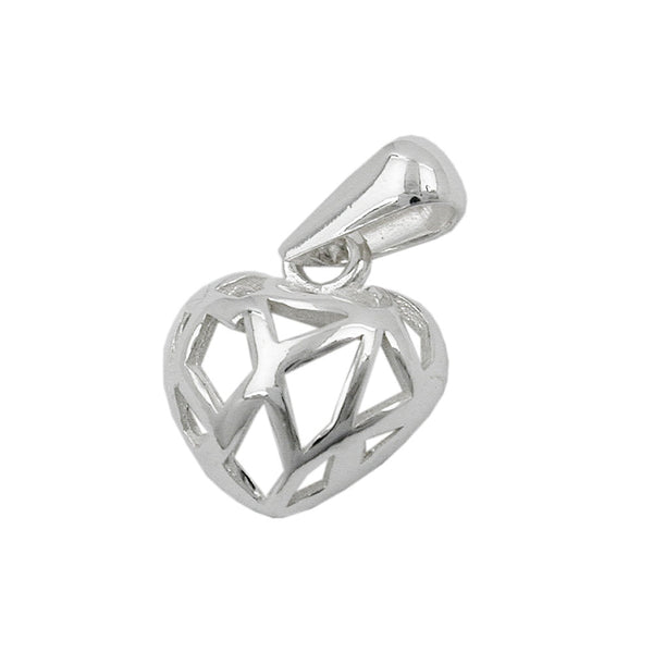 Anhänger11x10mm Herz durchbrochen Silber 925