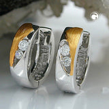 Creole, Zirkonia, bicolor Silber 925