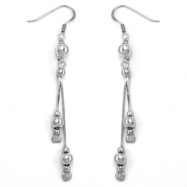 Ohrhaken, Kette mit Kugel, Silber 925