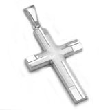 Anhänger Kreuz matt-glänzend Silber 925