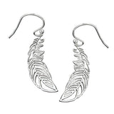 Ohrhaken, Feder filigran, Silber 925