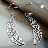Ohrhaken, Feder filigran, Silber 925