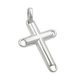 Anhänger, Kreuz glänzend, Silber 925