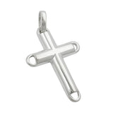 Anhänger, Kreuz glänzend, Silber 925