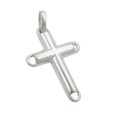 Anhänger, Kreuz glänzend, Silber 925