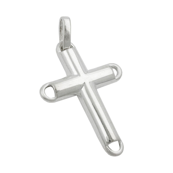 Anhänger, Kreuz glänzend, Silber 925