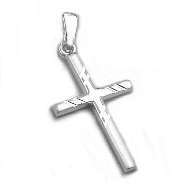 Anhänger, Kreuz diamantiert, Silber 925