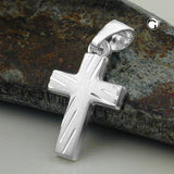 Anhänger, Kreuz diamantiert, Silber 925