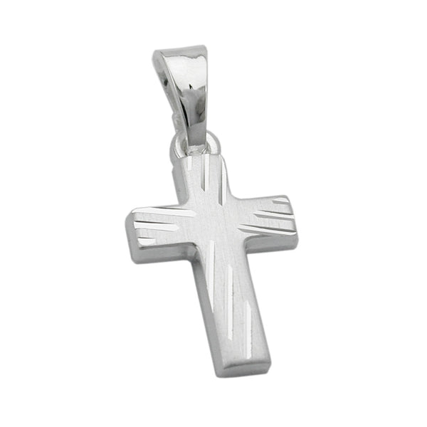 Anhänger, Kreuz diamantiert, Silber 925