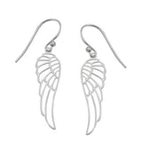 Ohrhaken, Flügel filigran, Silber 925