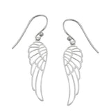 Ohrhaken, Flügel filigran, Silber 925