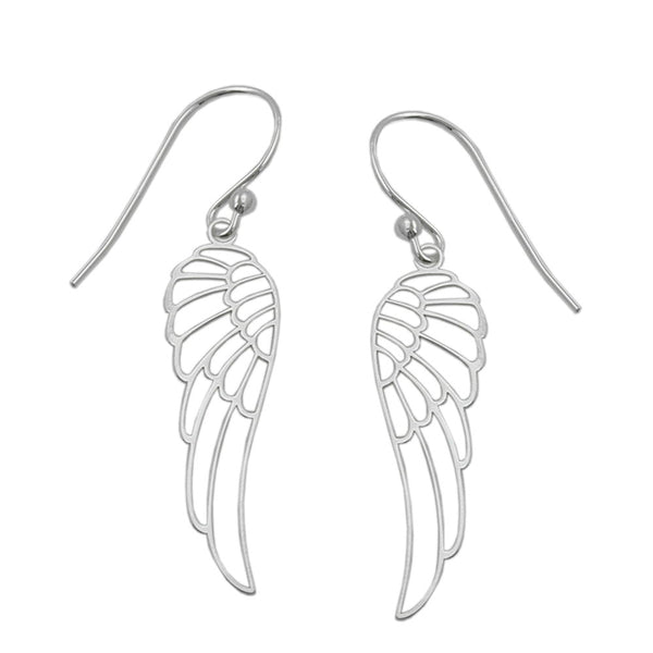 Ohrhaken, Flügel filigran, Silber 925