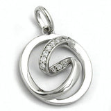 Anhänger, Kreis mit Zirkonia, Silber 925