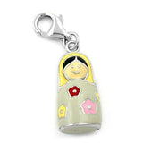 Anhänger, Charm, Puppe, Silber 925