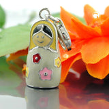 Anhänger, Charm, Puppe, Silber 925