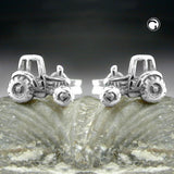 Stecker 9x6mm Traktor geschwärzt Silber 925