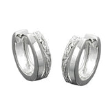Creole 11x3mm Klappscharnier glänzend Silber 925