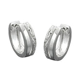 Creole 11x3mm Klappscharnier glänzend Silber 925