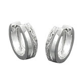 Creole 11x3mm Klappscharnier glänzend Silber 925