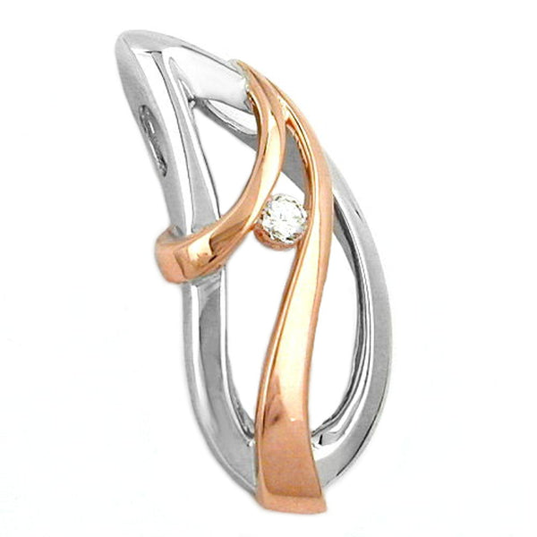 Anhänger 31x13mm Zirkonia rhodiniert Silber 925