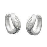 Creole teilmatt mit Zirkonia, Silber 925