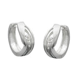 Creole teilmatt mit Zirkonia, Silber 925