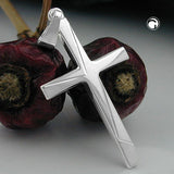 Anhänger, Kreuz diamantiert, Silber 925