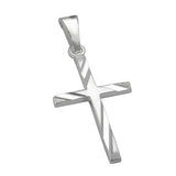 Anhänger, Kreuz diamantiert, Silber 925