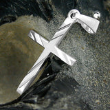 Anhänger, Kreuz diamantiert, Silber 925