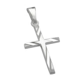 Anhänger, Kreuz diamantiert, Silber 925