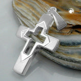 Anhänger, Kreuz diamantiert, Silber 925